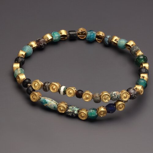 Roman Period Gold and Glass Bracelet