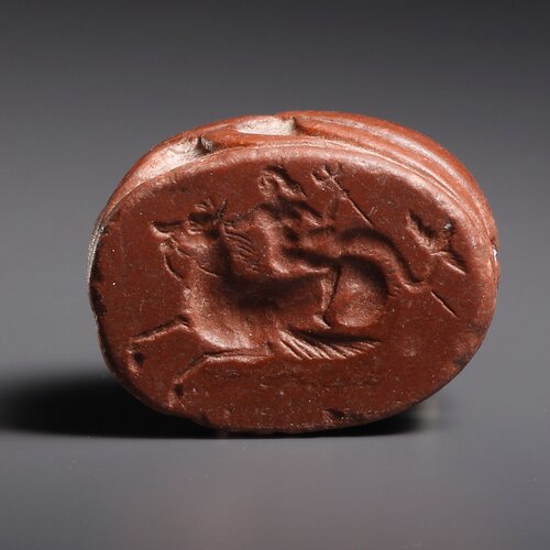 A Scarab with Nymph and Hippocampus