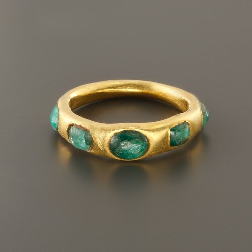 A Child's Ring with Emeralds