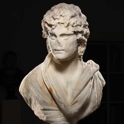 An Over-Lifesized Portrait Bust of a Young Man