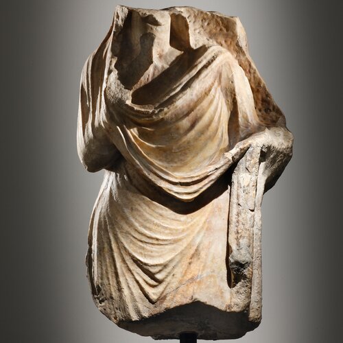 A Monumental Relief with Draped Female